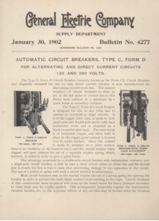 Bulletin No. 4277: Automatic Circuit Breakers
