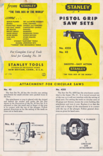 Stanley Tools Pistol Grip Saw Sets No 42SS No 43