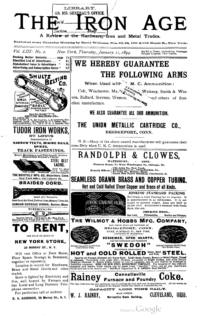 David Williams The Iron Age Hardware & Tool Trade Catalog Volume LIII No. 2 1894