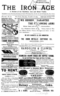 David Williams The Iron Age Hardware & Tool Trade Catalog Volume LII No. 26 1893