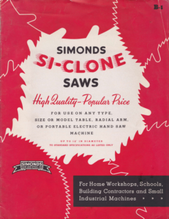 Simonds Saw & Steel Co Si-Clone Saws 1952