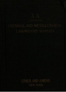 Eimer & Amend Chemical & Metallurgical Supplies Catalog AA 1920