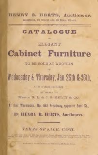Catalogue of elegant cabinet furniture, sold by Henry B. Hearts