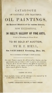 Catalogue of valuable and beautiful oil paintings sold by H.E. Riell