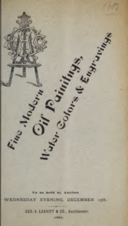 Fine modern Oil and Water-Color Paintings, by Foreign and American artists, also fine Engravings, sold by Geo. A. Leavitt & Co