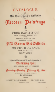 Catalogue of Mr. Aaron Healy's collection of Modern Paintings