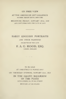 Illustrated catalogue of the Early English Portraits and other Paintings, collected by F. A. G. Hood, Esq.