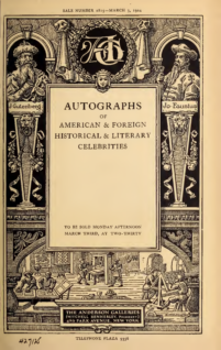 Autographs of American & foreign historical & literary celebrities