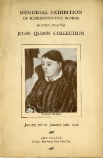 Memorial exhibition of representative works selected from the John Quinn collection