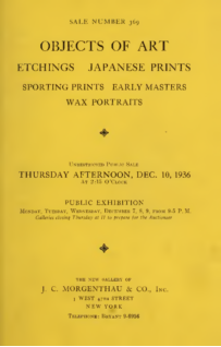 Objects of art, etchings, Japanese prints, sporting prints, early masters, wax portraits