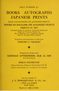 Books, autographs, Japanese prints, sale catalogues of Japanese prints