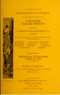 Illustrated catalogue the important collection of Japanese Color Prints, formed by R. Leicester Harmsworth, Esq.