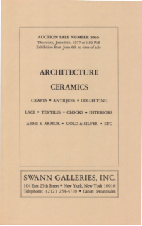 Architecture ceramics, June 1977