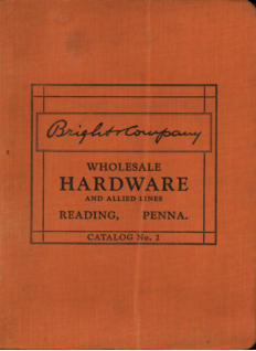 Bright and Company, Wholesale Hardware and Allined Lines, Catalog No. 2