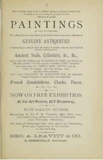 Paintings, Genuine Antiquities, Ancient Seals, Cylinders, French Candelabras, Clocks, Vases