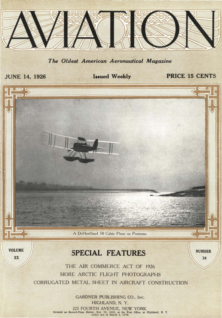Aviation Week, Vol. XX, No. 24, June 14th 1926